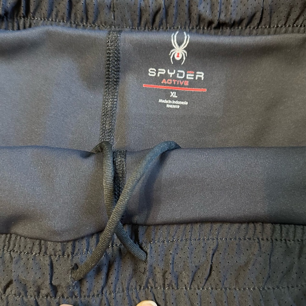Spyder Black Athletic Shorts Size XL Workout Walking Running Yoga Sporty Track - Picture 5 of 9
